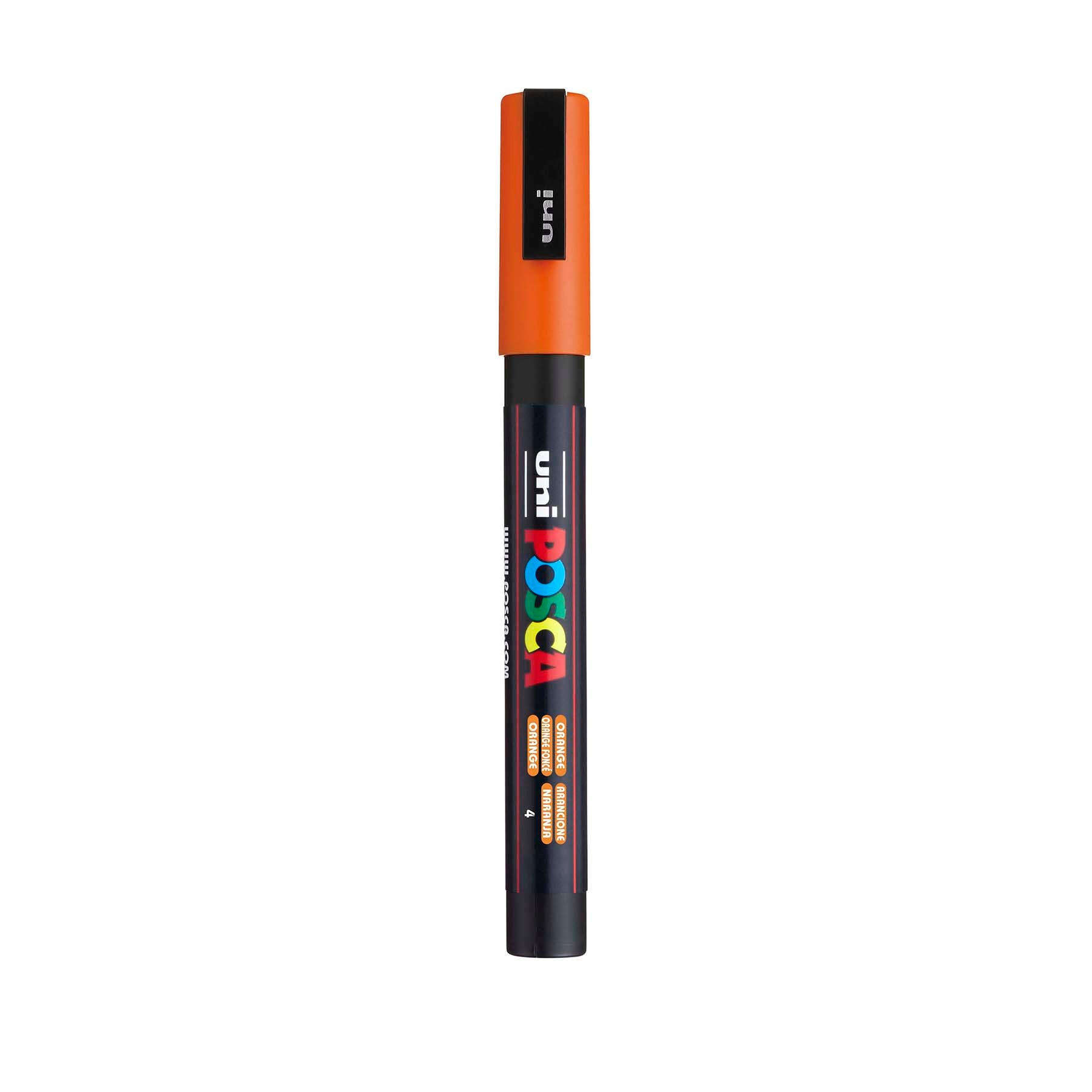 uni® POSCA PC-3M Water-Based Paint Markers, Reversible Fine Tip (0.9-1.3mm), Orange