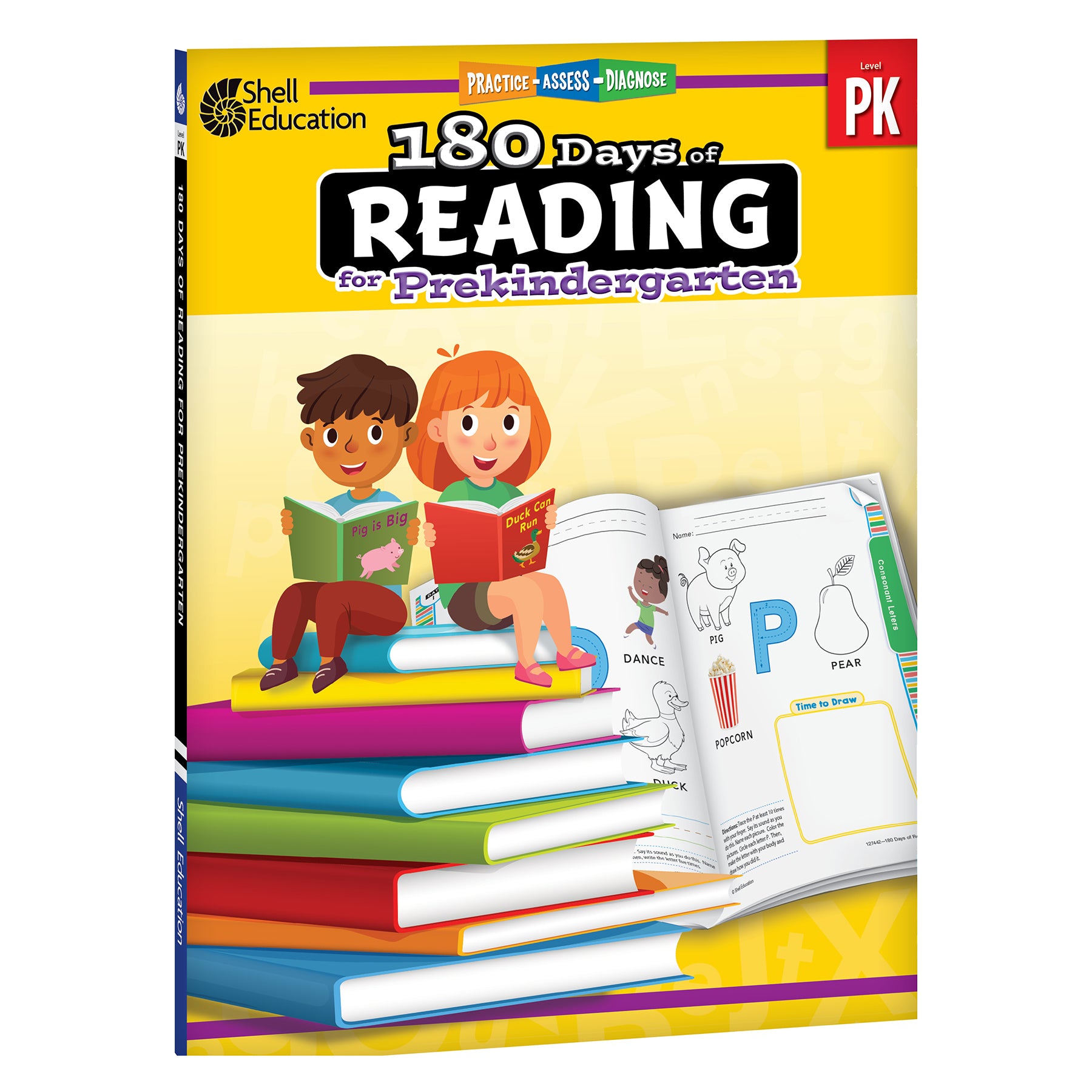 180 Days Reading, High-Frequency Words, & Printing Grade PK: 3-Book Set