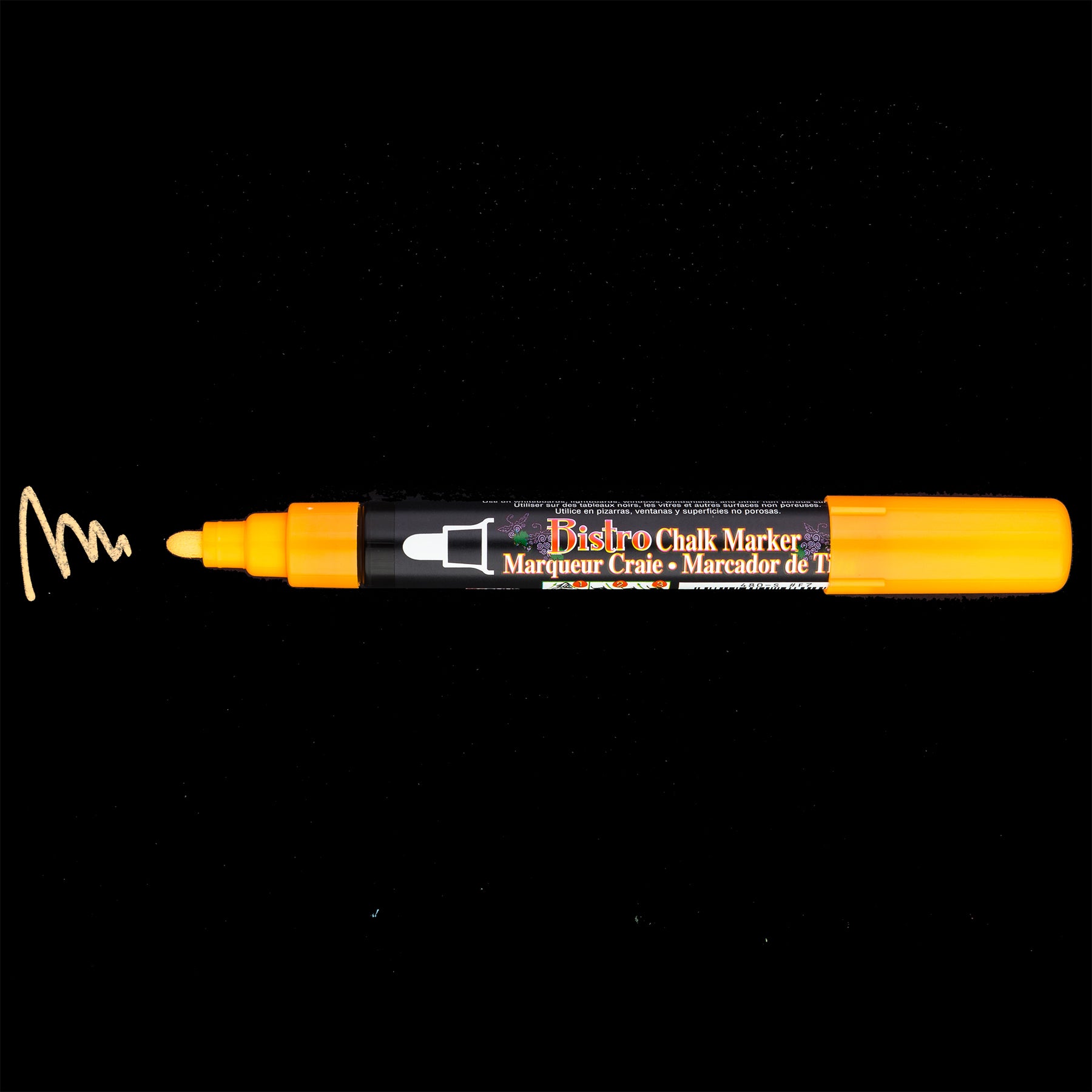 Bistro Chalk Marker Broad Tip, 480F-S, Fluorescent Orange