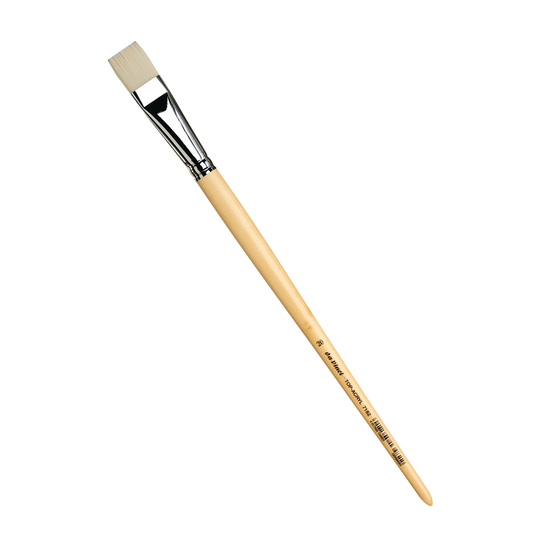 TOP-ACRYL Bright White Brush, Synthetic, Acrylic & Oil, Flat, Series 7182, Size 20