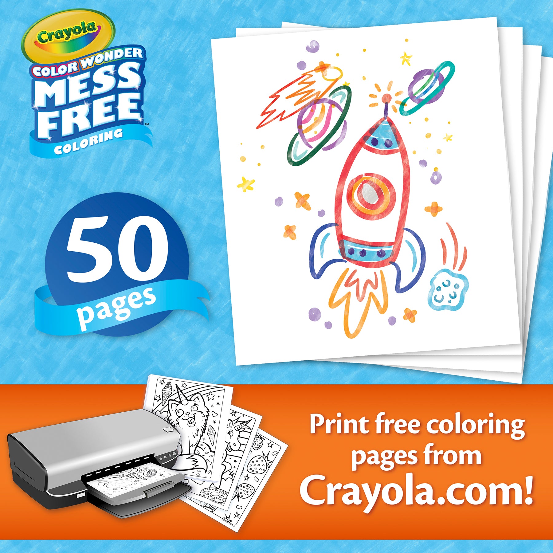 Color Wonder® 50 Blank Coloring Pages