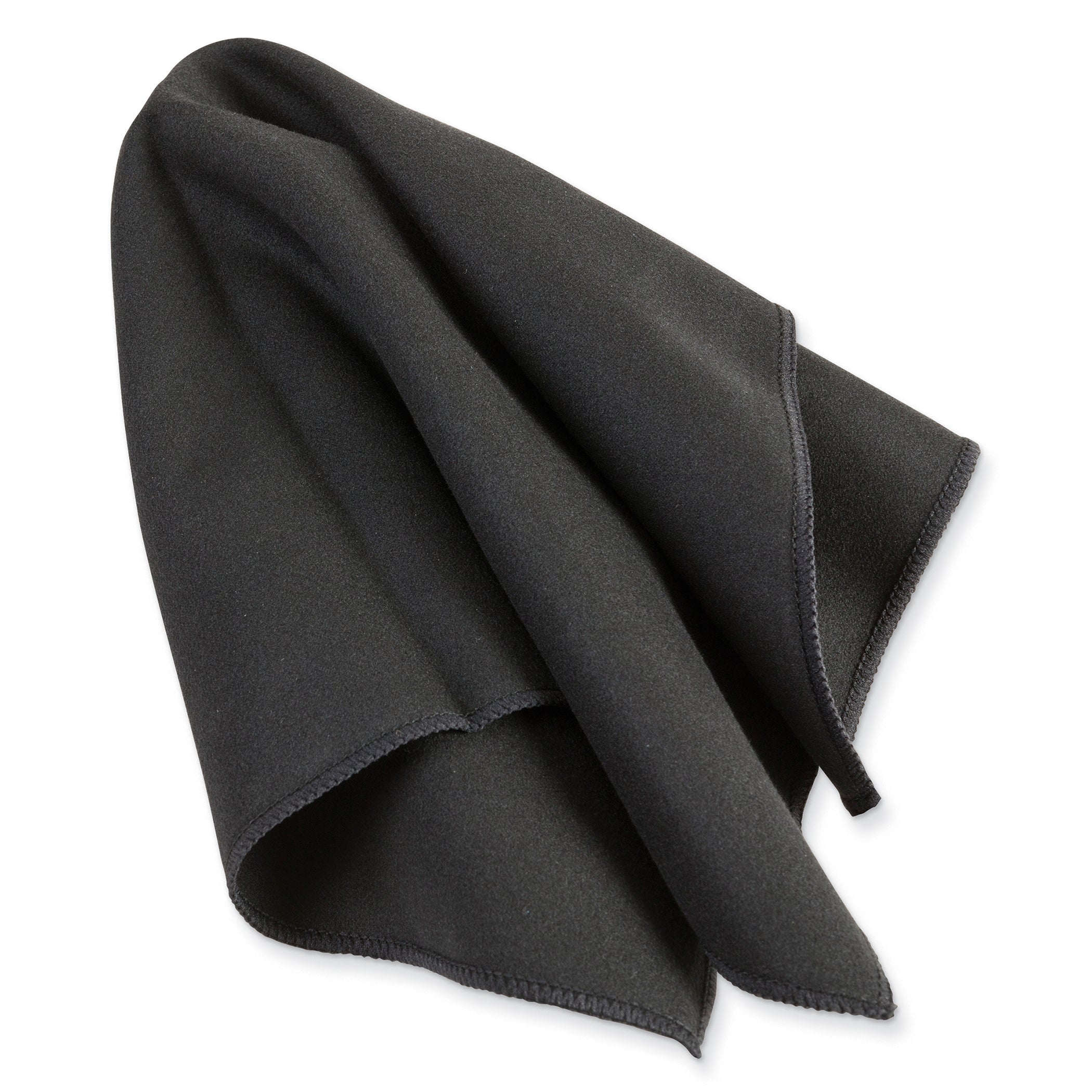 Whiteboard Erasers, Microfiber Dry Erase Cloth, Black, 12" x 14", 1 Piece