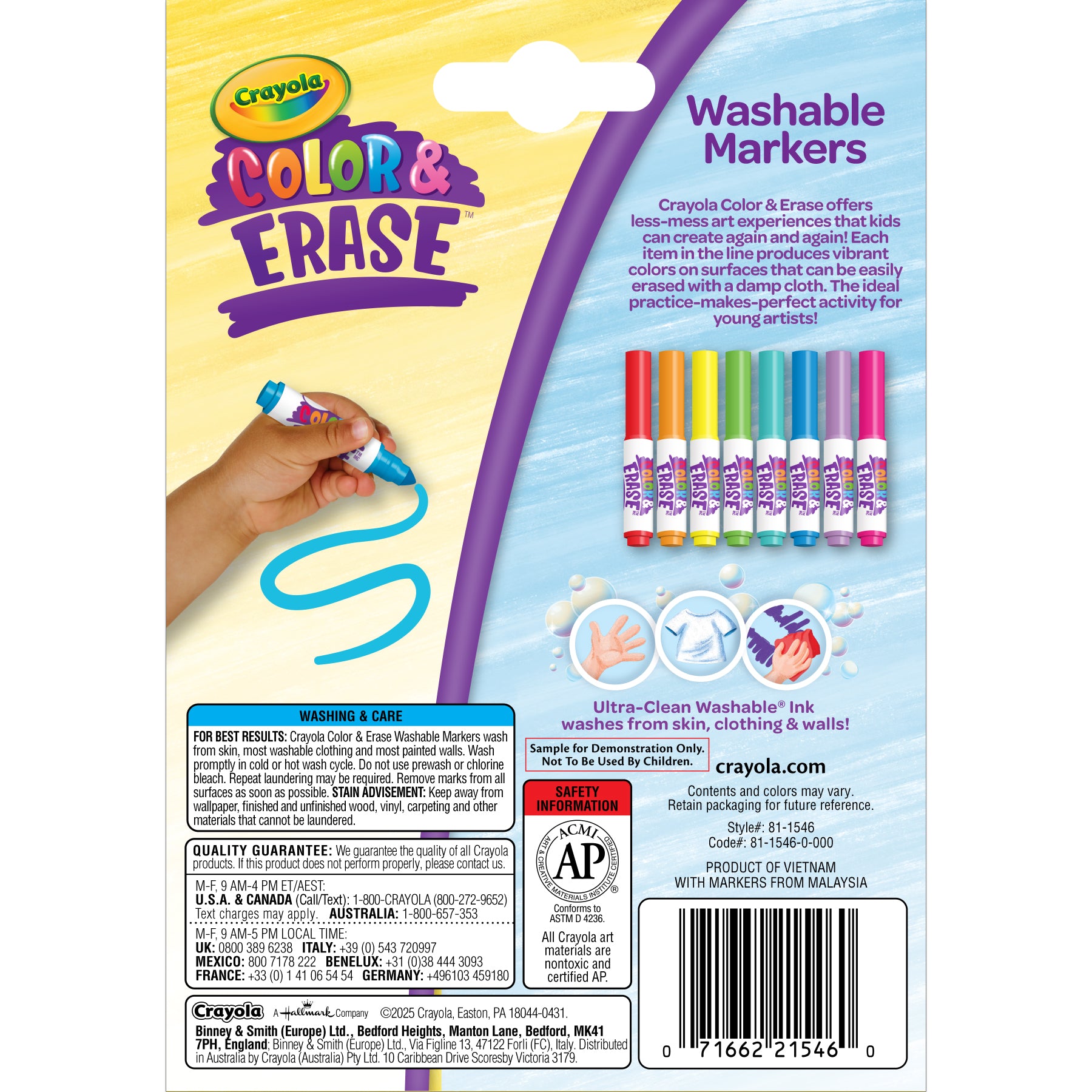 Color & Erase Markers, Pack of 8