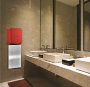 Hemlock Red Stainless Steel Commercial Automatic High Speed Electric Hand Dryer with Wall Guard