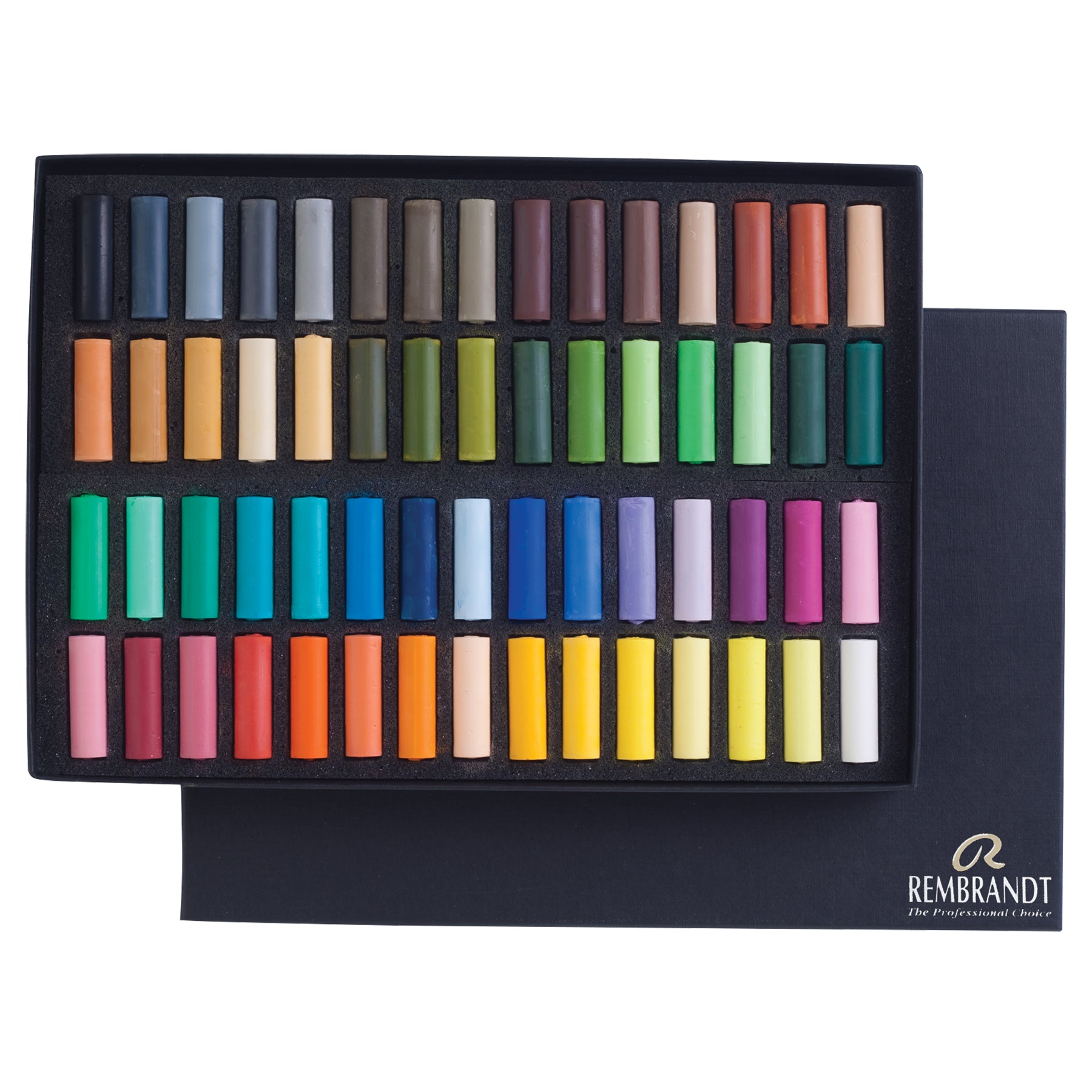 Soft Pastel Cardboard Box Set, General Selection, 60 Half Sticks