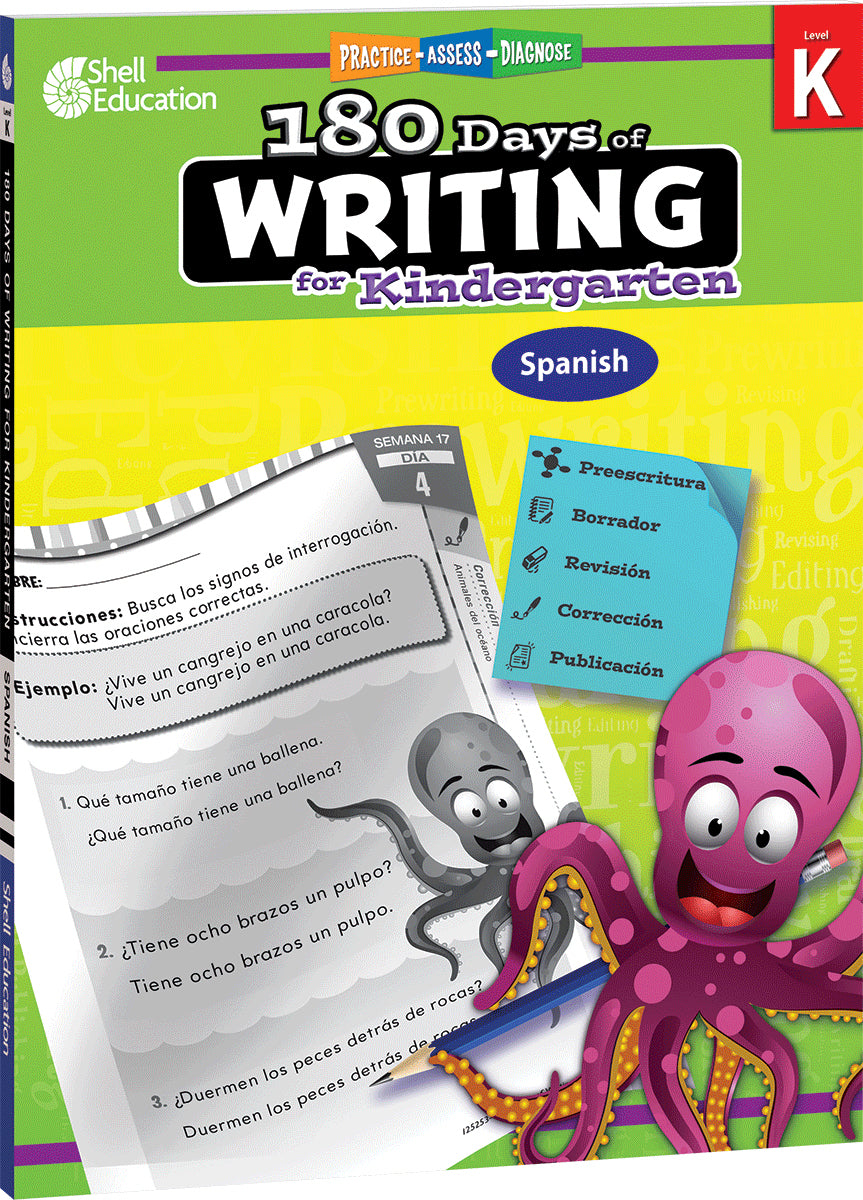 180 Days™: Writing for Kindergarten, Practice, Assess, Diagnose