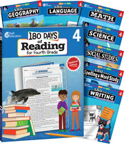 180 Days™ Bundle Grade 4: 8-Book Set, Practice, Assess, Diagnose