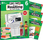 180 Days™: Reading, Math, Writing, & Language for Grade 6: 4-Book Set, Practice, Assess, Diagnose