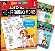 180 Days™: High Frequency Words for K-2, 3-Book Set, Practice, Assess, Diagnose