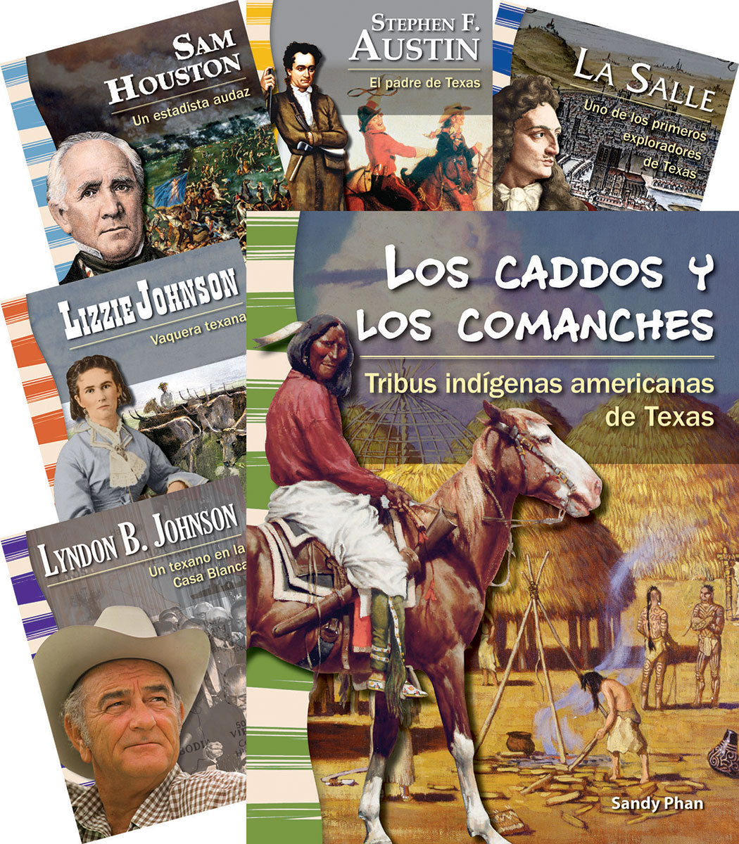 Leaders in Texas History Spanish 8-Book Set