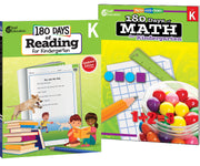 180 Days™: Reading & Math for Grade K: 2-Book Set, Practice, Assess, Diagnose