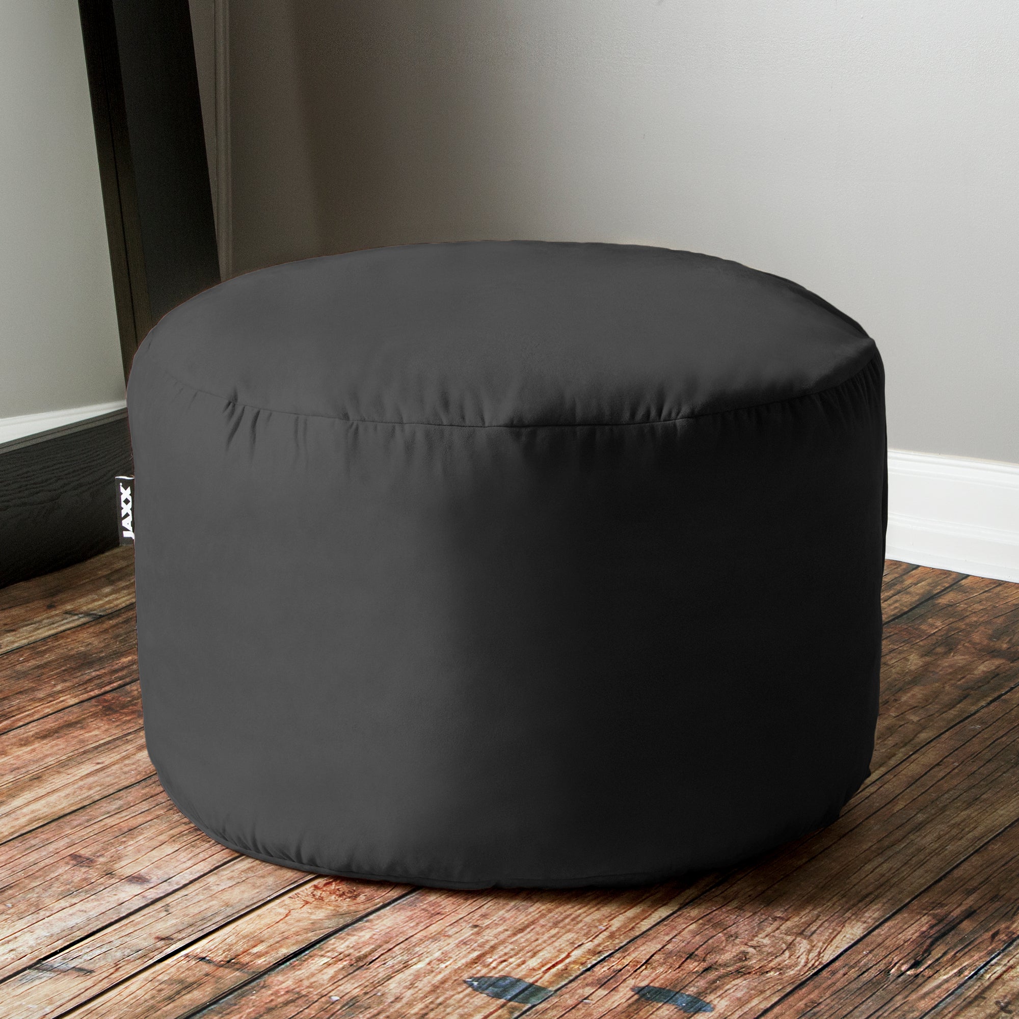 Jaxx Saxx 3 Foot Bean Bag Chair with Removable Cover, Black