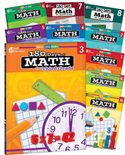 180 Days™: Math PK-8:  10-Book Set, Practice, Assess, Diagnose