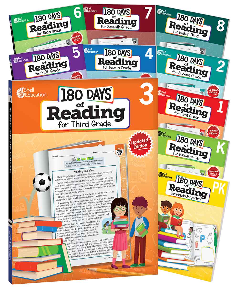 180 Days™: Reading 2nd Ed Complete 10-Book Set, Practice, Assess, Diagnose