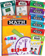 180 Days™: Math for Grades K-8:  9-Book Set, Practice, Assess, Diagnose