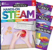180 Days™: STEAM, Science, Math, & Problem Solving Grade 5: 4-Book Set, Practice, Assess, Diagnose