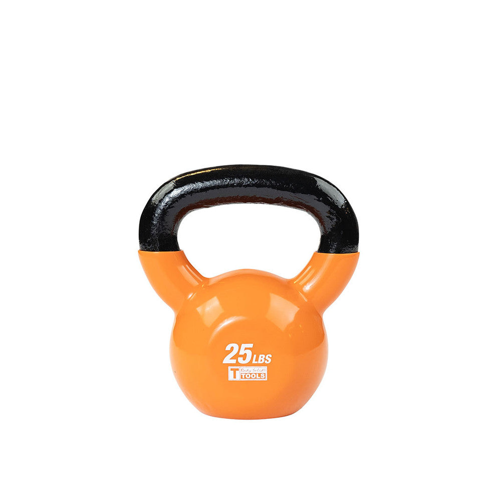 Vinyl Coated Kettlebell, 25Lb Orange