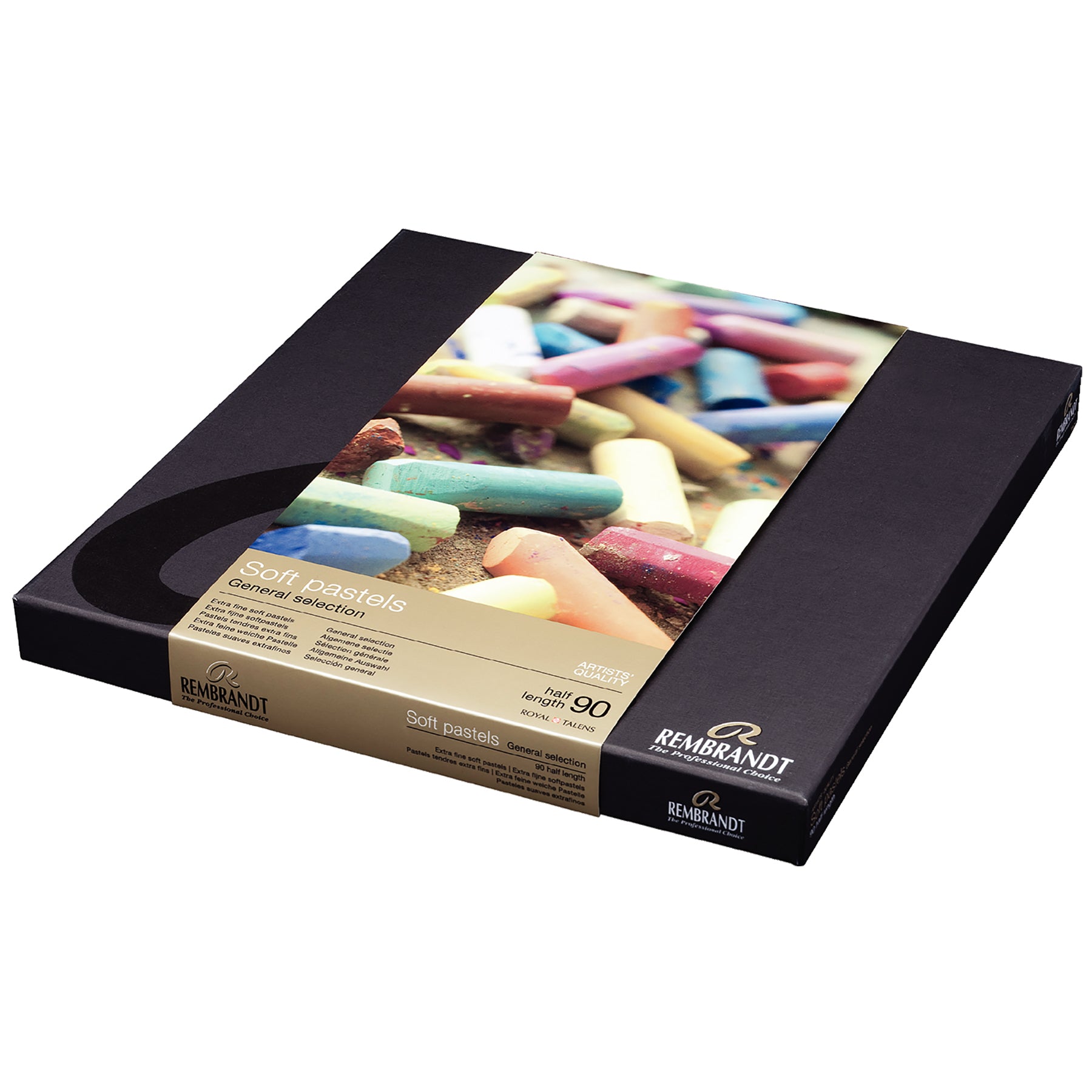 Soft Pastel Cardboard Box Set, General Selection, 90 Half Sticks