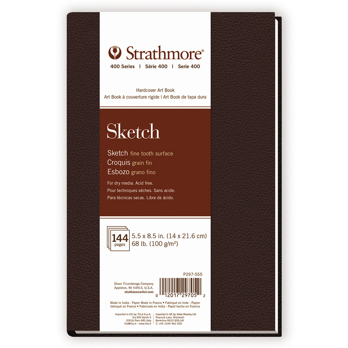 SKETCH BOOK 5.5X8.5 BROWN HARDBOUND