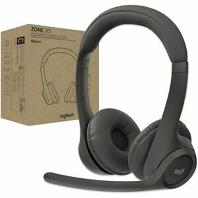 Logitech Zone 305 for Business, Wireless Bluetooth Headset With Microphone, Native Bluetooth, for Microsoft Teams, Black
