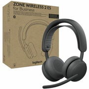 Logitech Zone Wireless 2 ES for Business - Noise-Canceling Wireless Headset with Adaptive Hybrid ANC, Native Bluetooth, Microsoft Teams Certified - Graphite