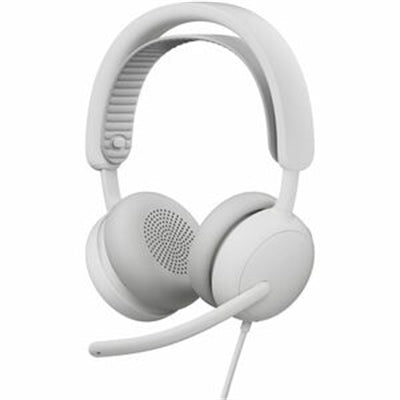 Logitech Zone Wired 2 for Business - Noise-Canceling Headset with Adaptive Hybrid ANC, Microsoft Teams Certified, USB-C with USB-A adapter, Off-white