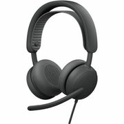 Logitech Zone Wired 2 for Business - Noise-Canceling Headset with Adaptive Hybrid ANC, Zoom &amp; Google Certified, USB-C with USB-A adapter - Graphite