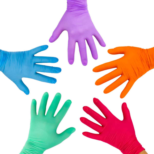 Colored Gloves-Kids, Nitrile, 100pcs boxed, Latex Free