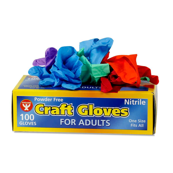 Colored Gloves-Adult, Nitrile, 100pcs boxed, Latex Free