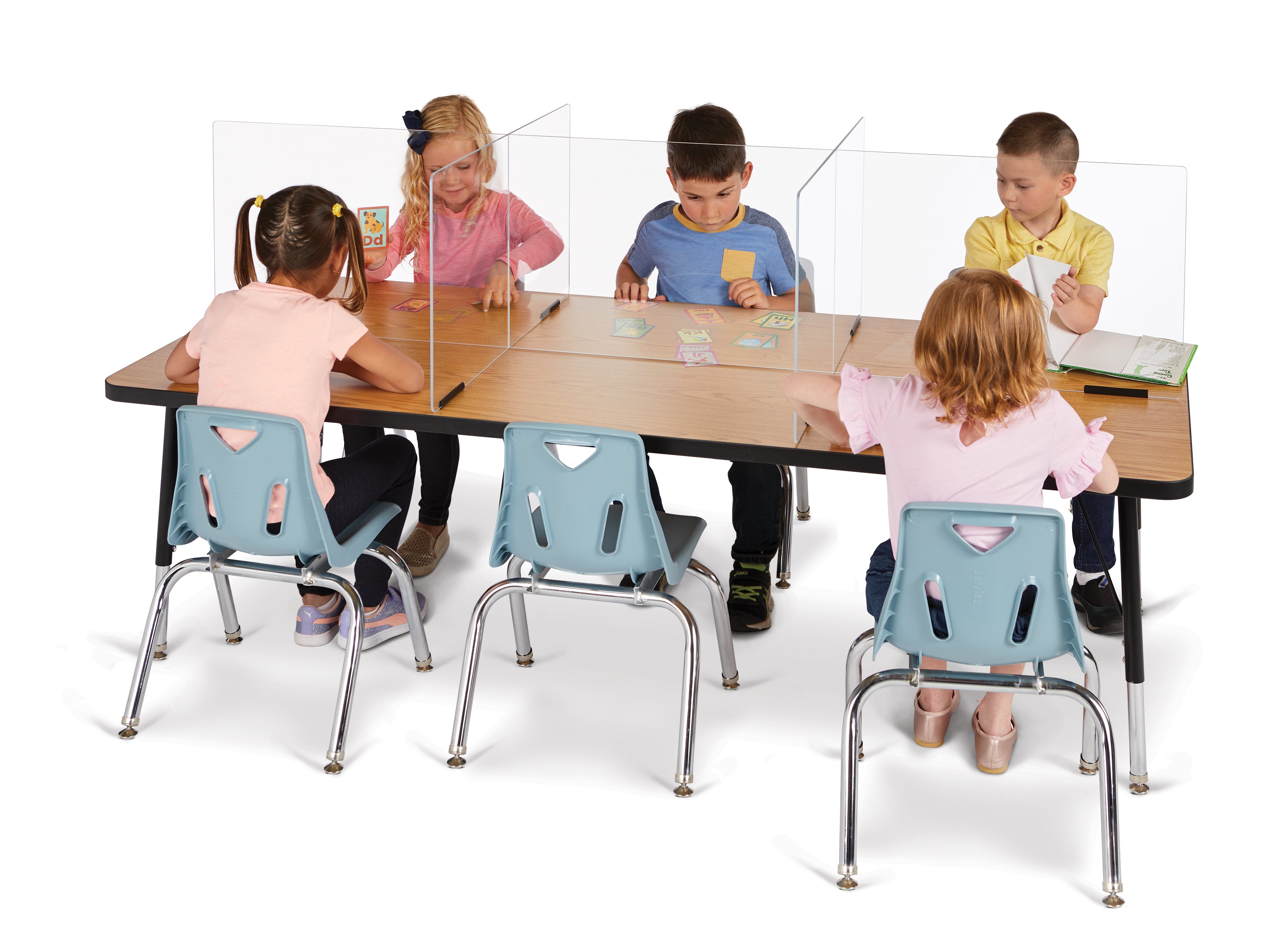 Berries® Rectangle Activity Table - 30" X 72", A-height - Oak/Black/Black