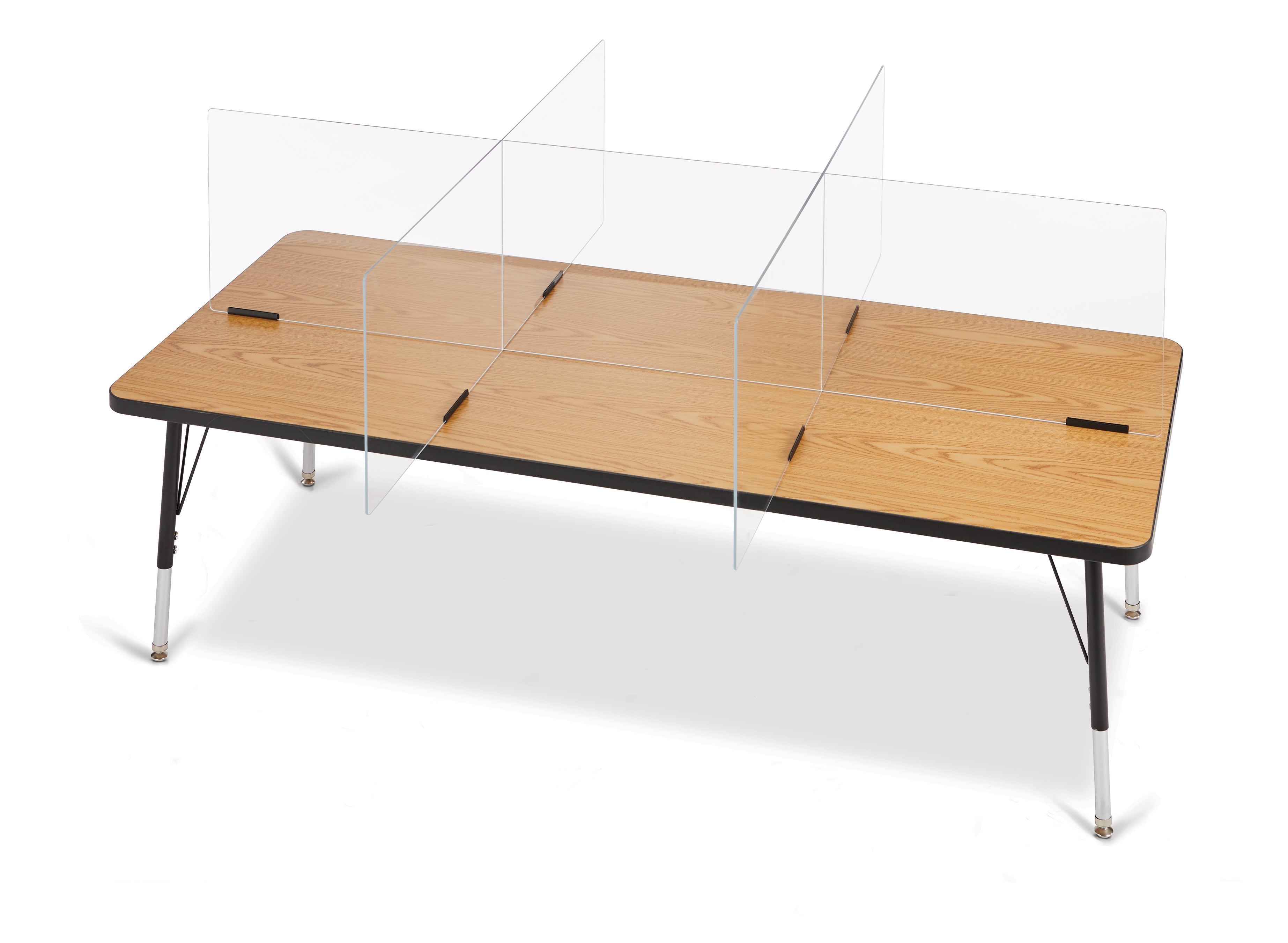 Berries® Rectangle Activity Table - 30" X 72", E-height - Oak/Black/Black