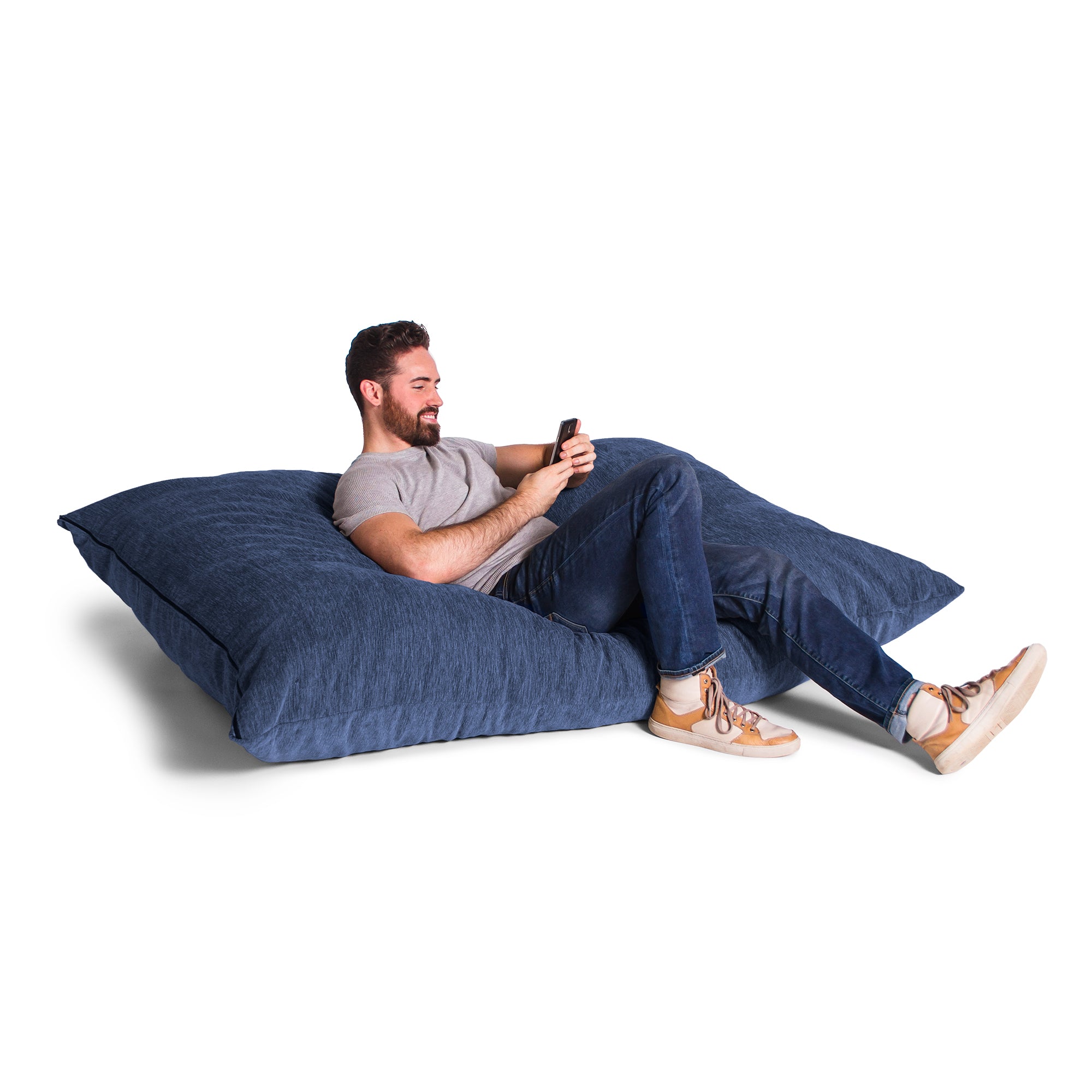 Jaxx Bean Bags Jaxx 5.5 ft Pillow Saxx Bean Bag, Navy Blue