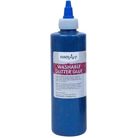 Washable Glitter Glue  8 Oz.  Blue