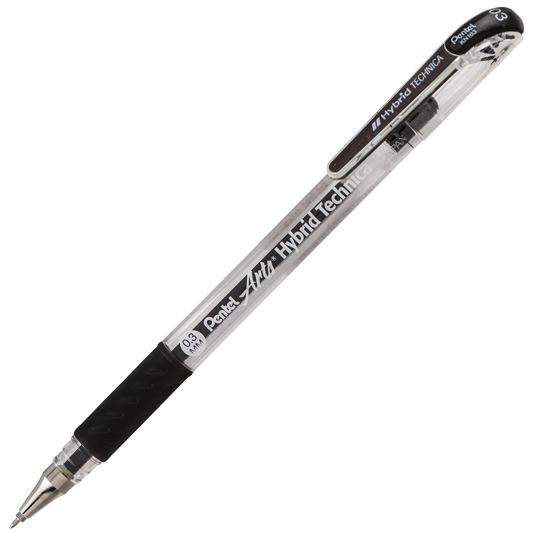 Hybrid Technica Gel Pen, Assorted Tip Sizes (0.05, 0.1, 0.3, 0.5, 0.8), Black Ink 5-Pk