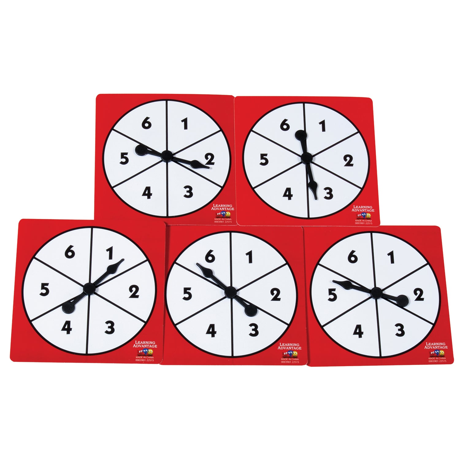 1-6 Number Spinners - Set of 5