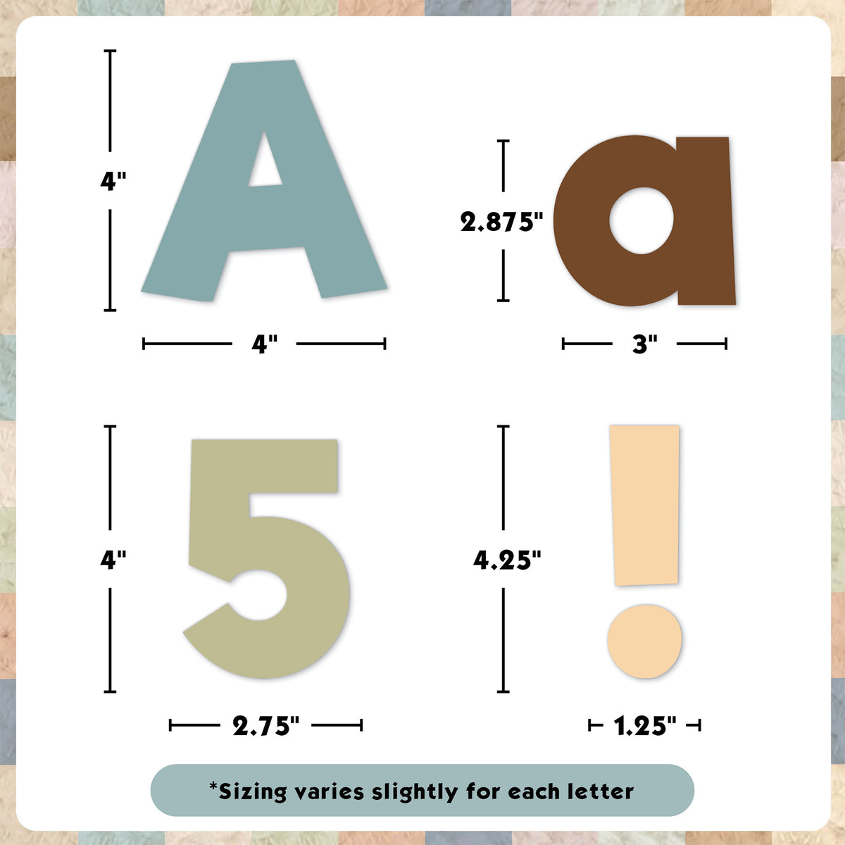 CALMING COLORS LETTERS COMBO PACK