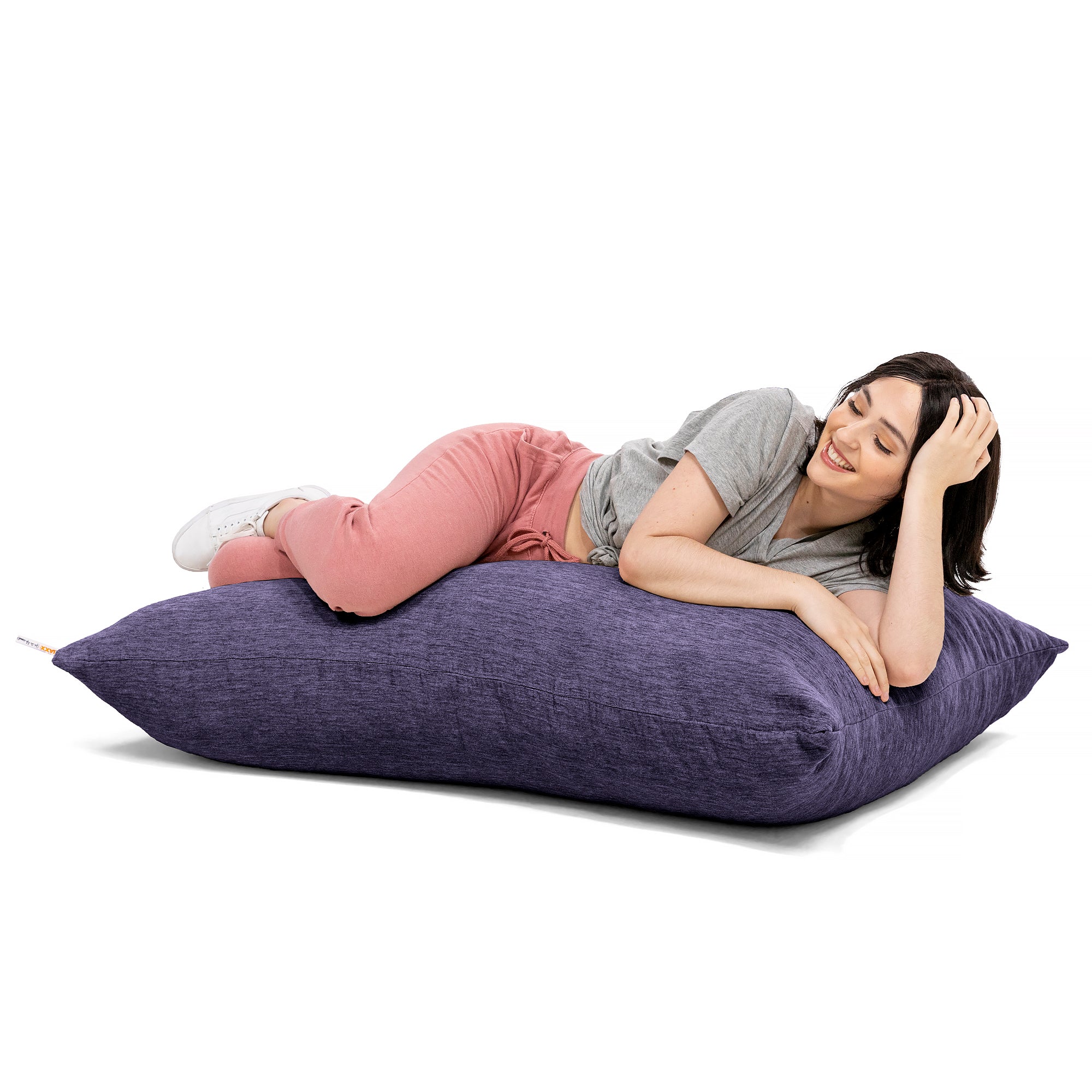 Jaxx Pillow Saxx 3.5 Foot Giant Décor Floor Pillow, Premium Chenille Cover, Plum