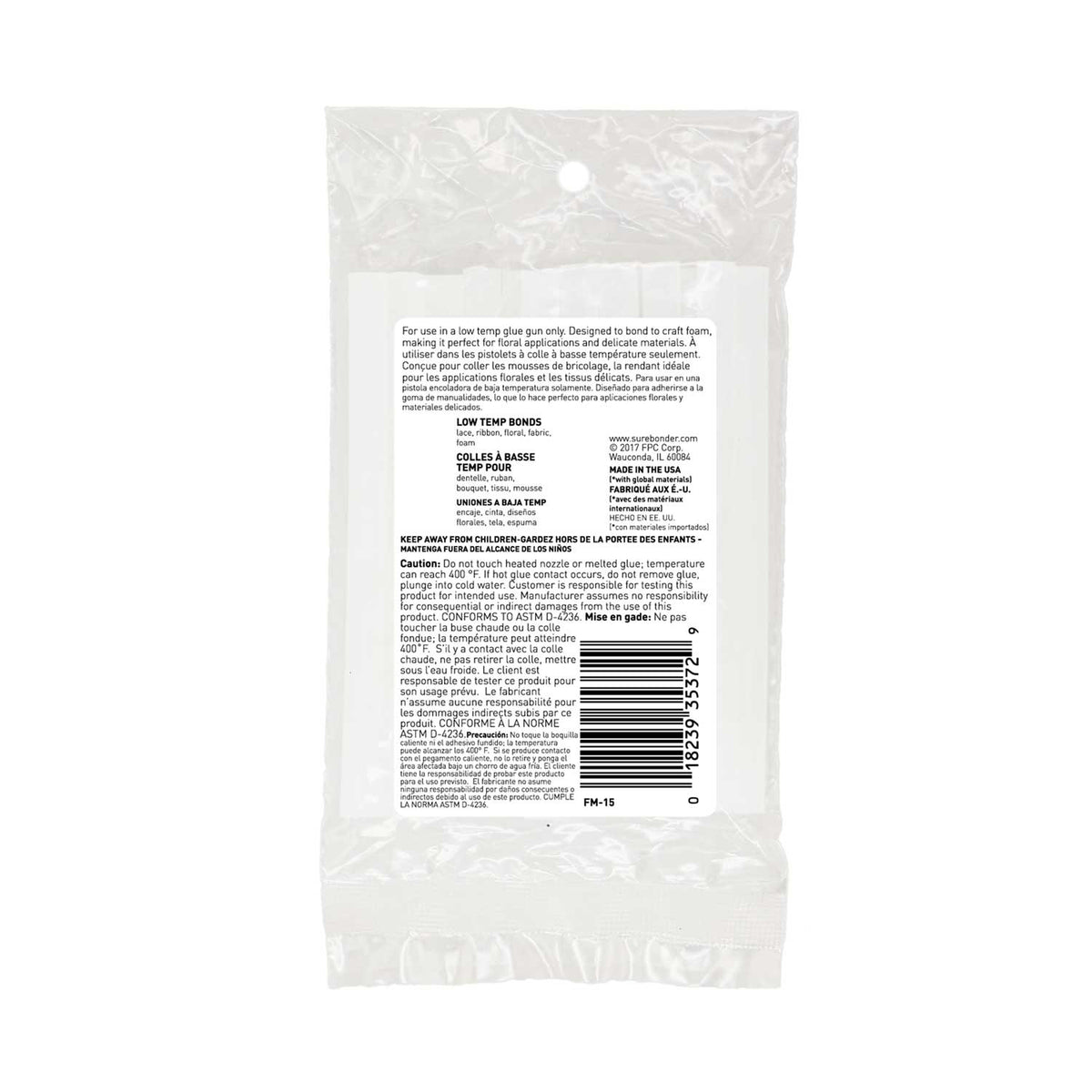 (5 PK) FOAM LW TMP GLU STIX 4IN15PK
