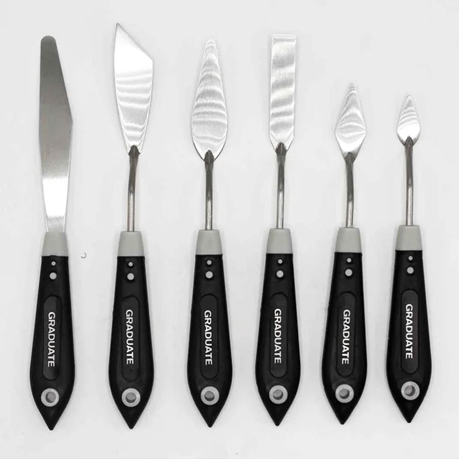 Graduate Metal Palette Knife Set, Assorted Shapes, 6 Pieces
