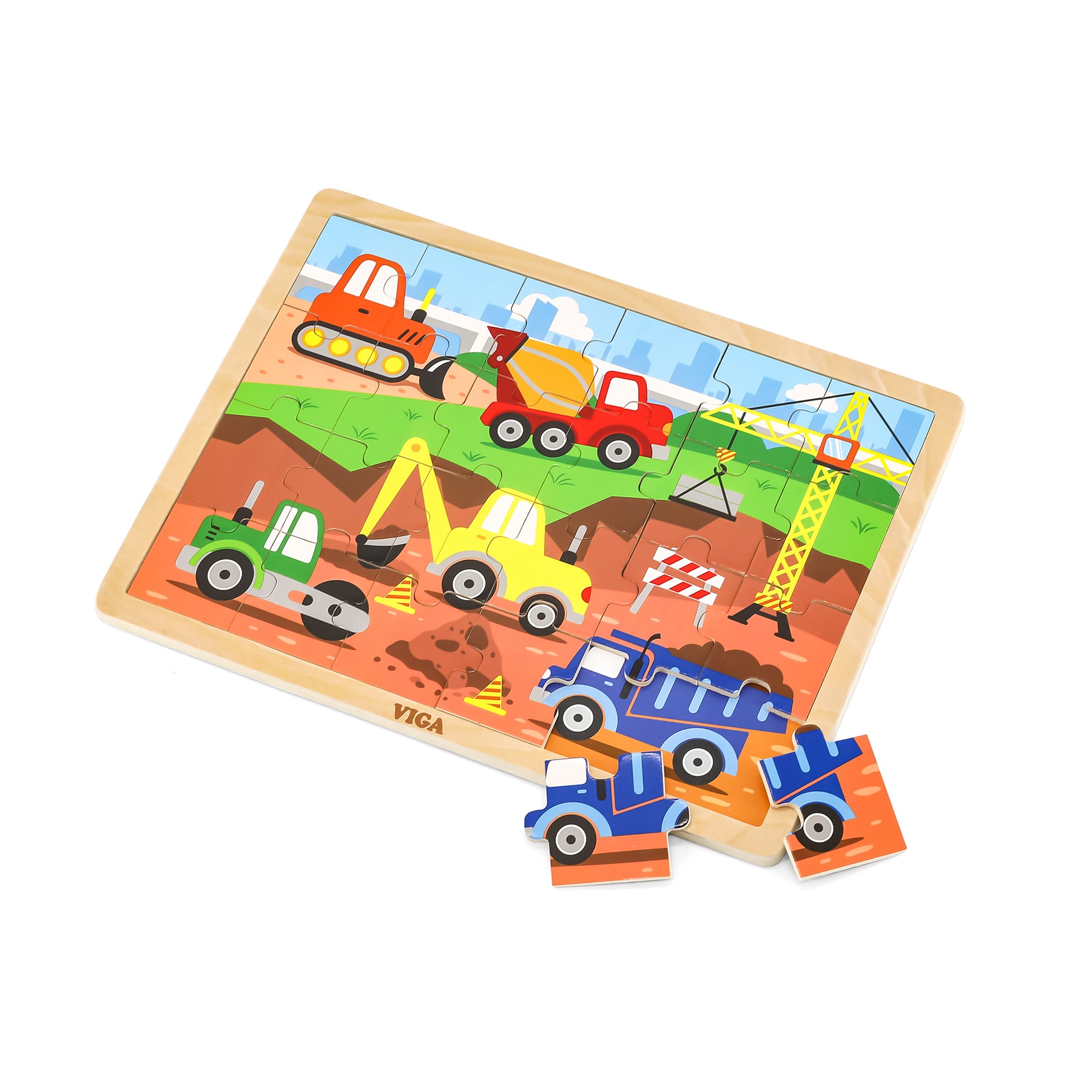 Construction Vehicles Classic Jigsaw Puzzle