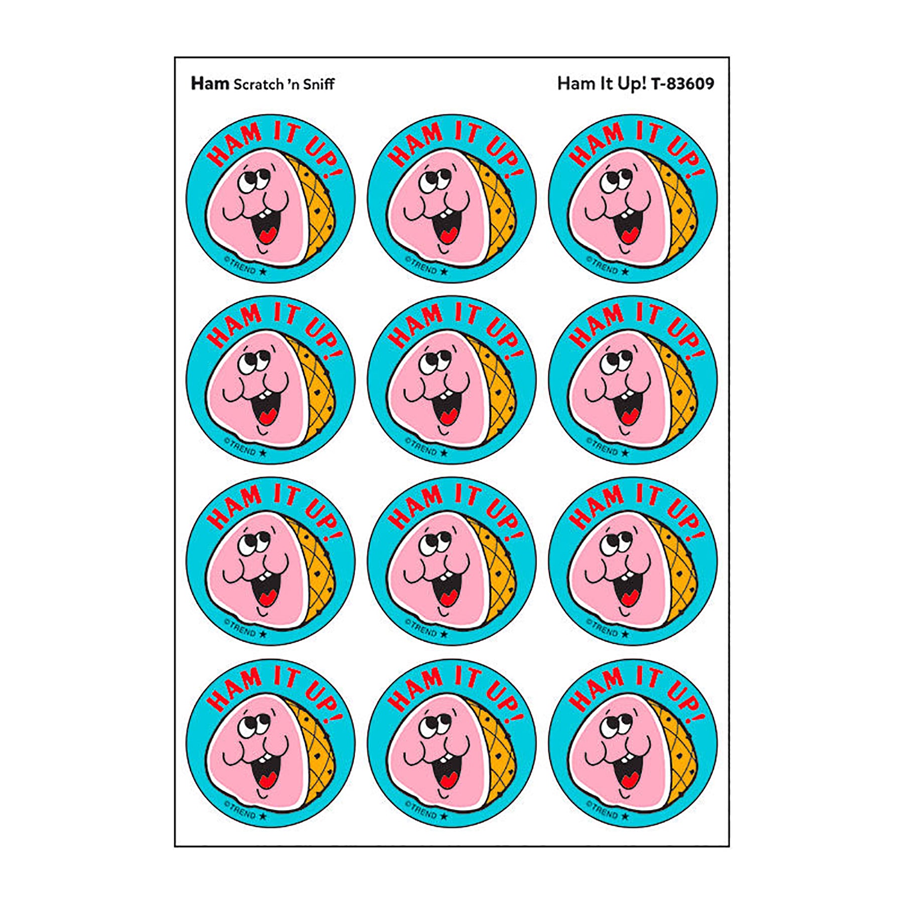 Ham It Up!/Ham Scented Stickers, Pack of 24
