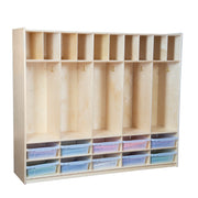 Locker and Communication Center with 10 Translucent Trays