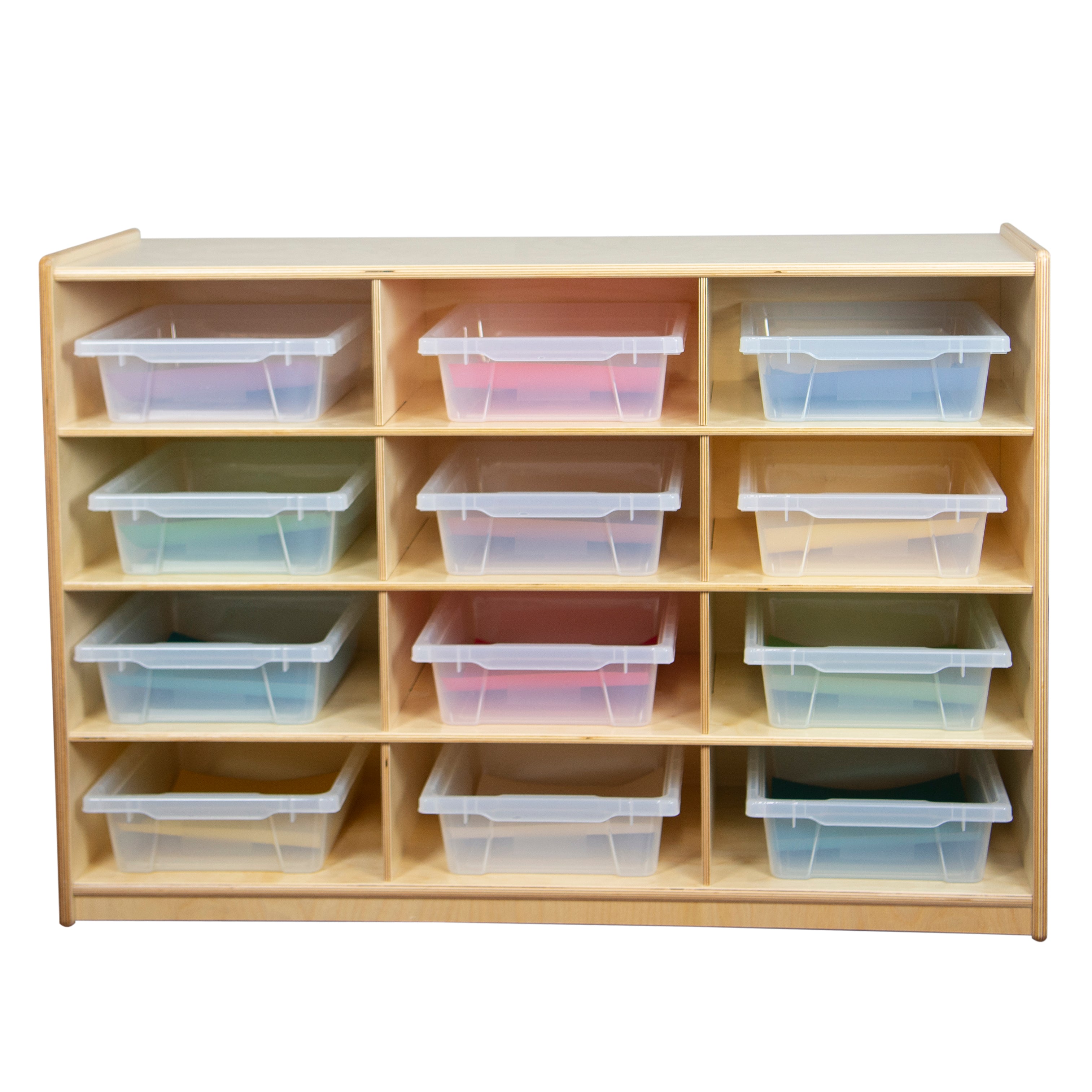 Cubby Shelves with Translucent Trays