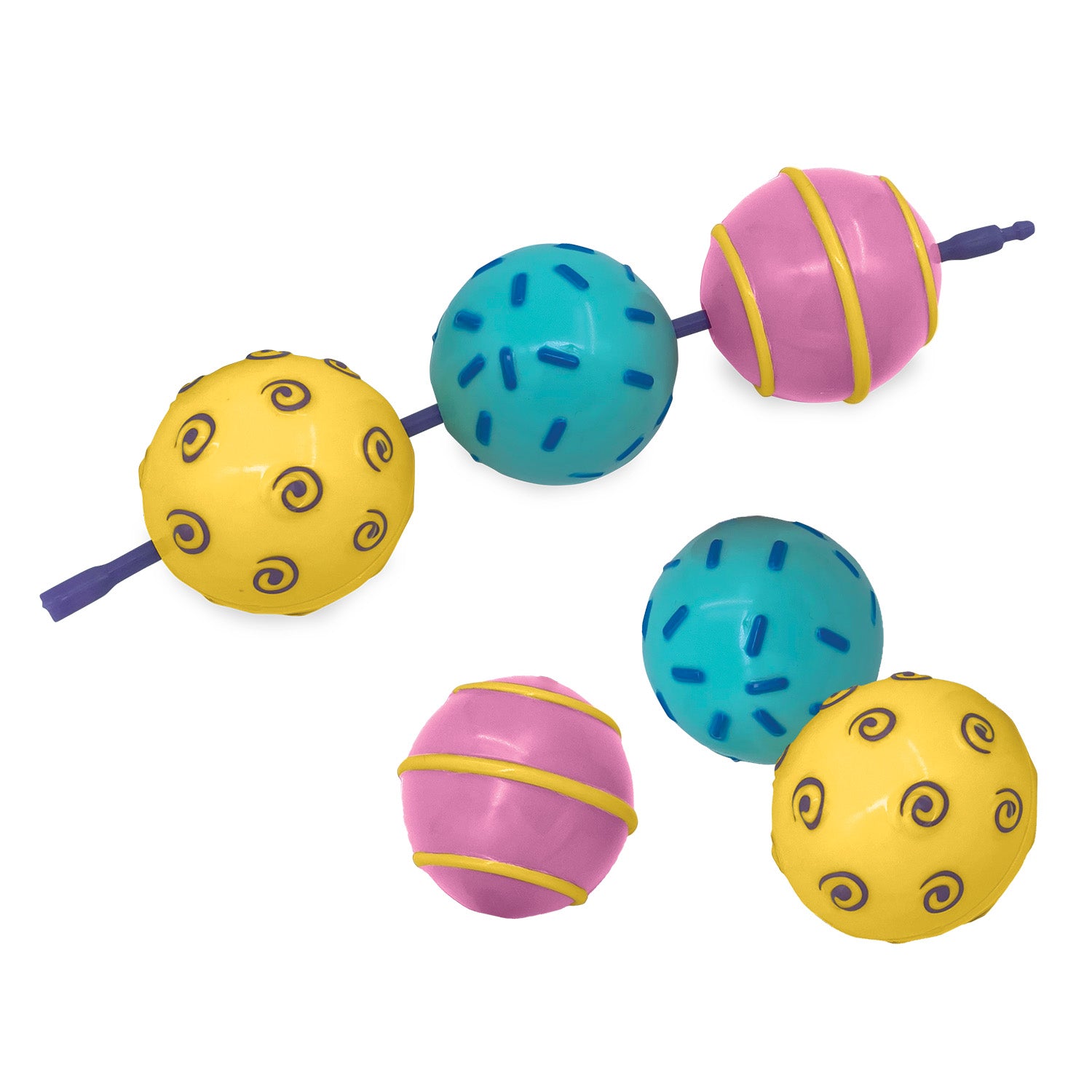 Sensory Beads,  10 pcs - Bright and Fun Linking Toys for Babies and Toddlers, Sensory Engagement