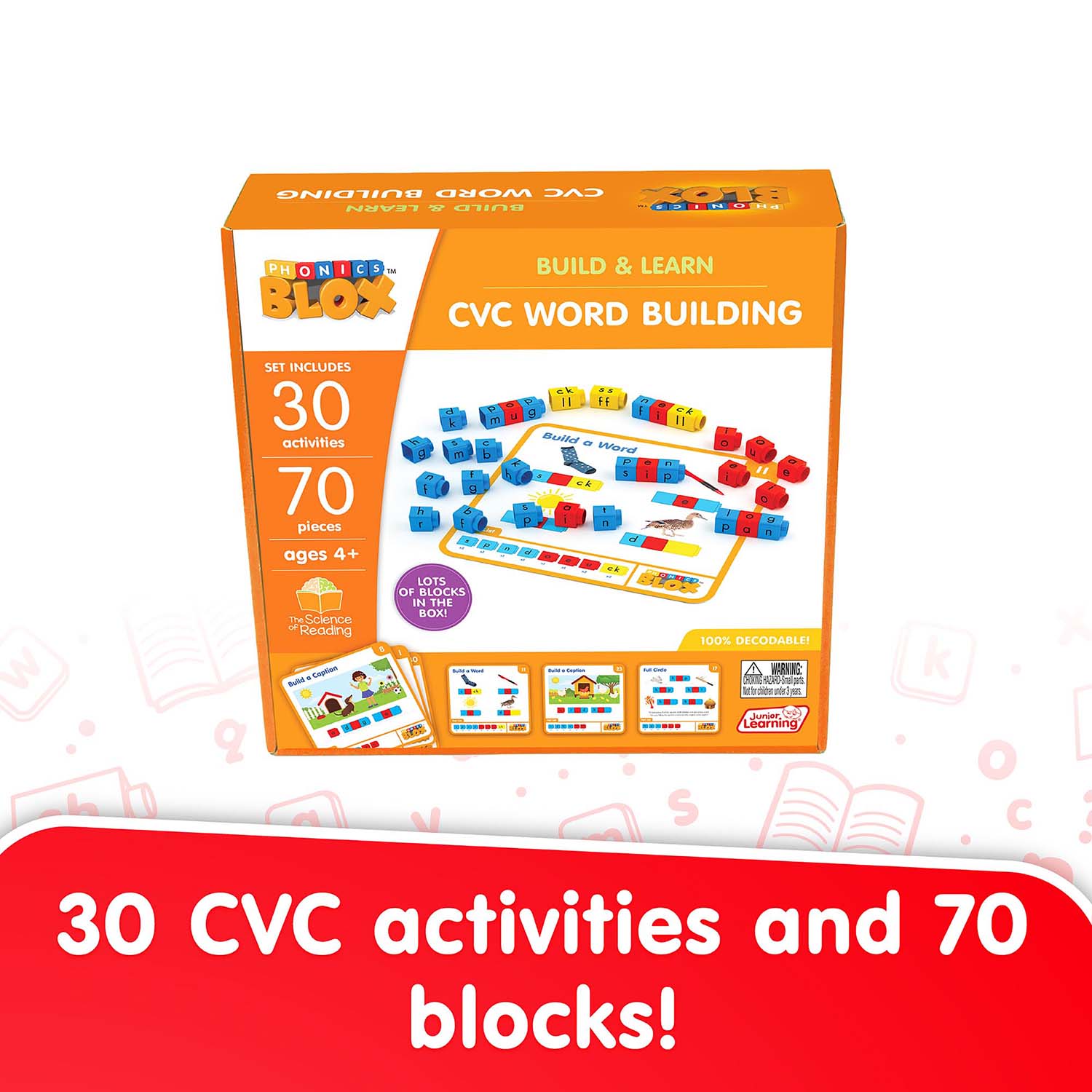 CVC Word Building - Rainbow Phonics, Phase 2