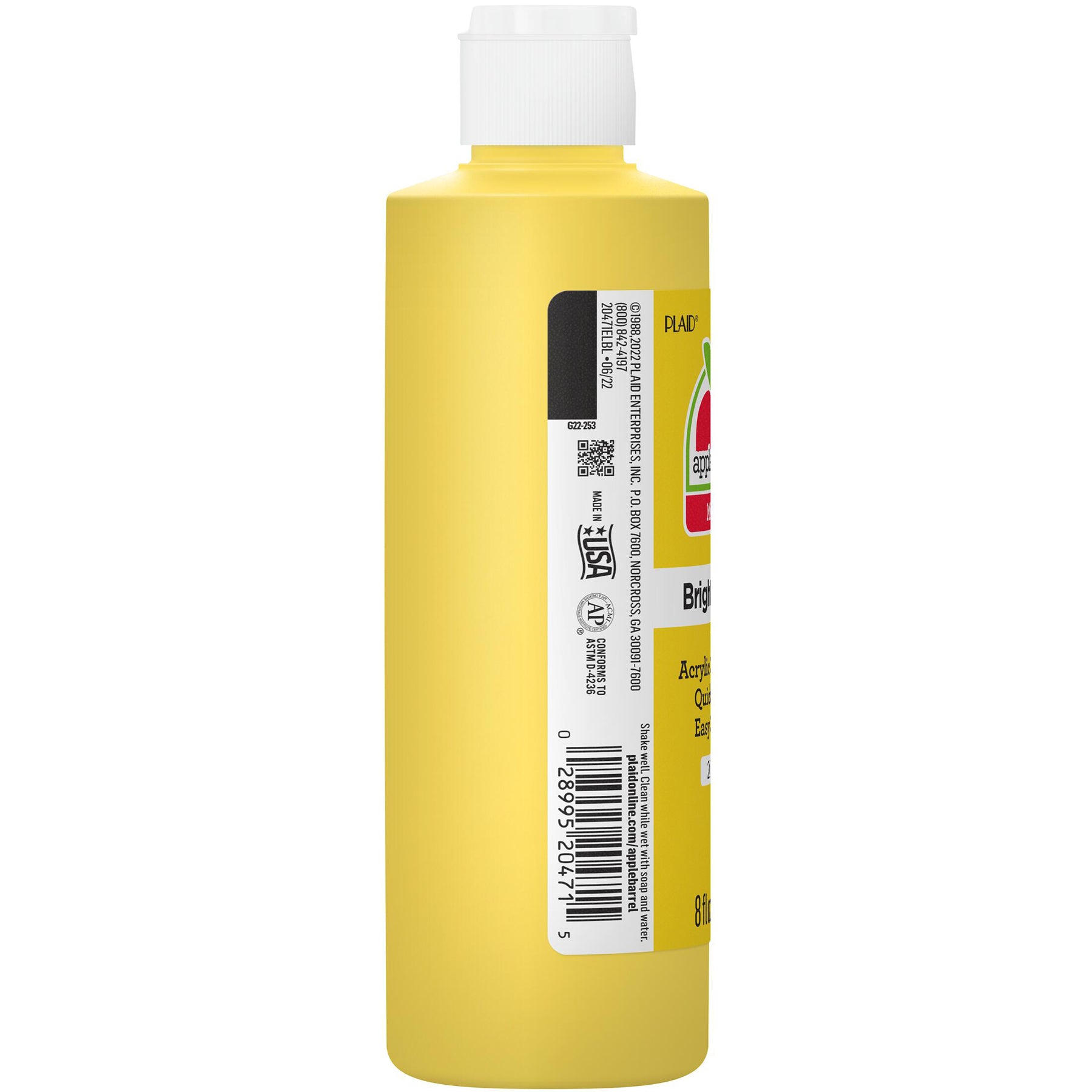 Acrylic Paint Matte, 8oz., Bright Yellow
