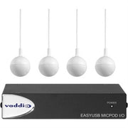 Vaddio EasyUSB MicPOD I/O Interface - With Four CeilingMIC Conference Microphones - White