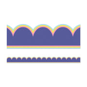 We Stick Together Pop of Purple Scalloped Bulletin Board Borders, 39 Feet