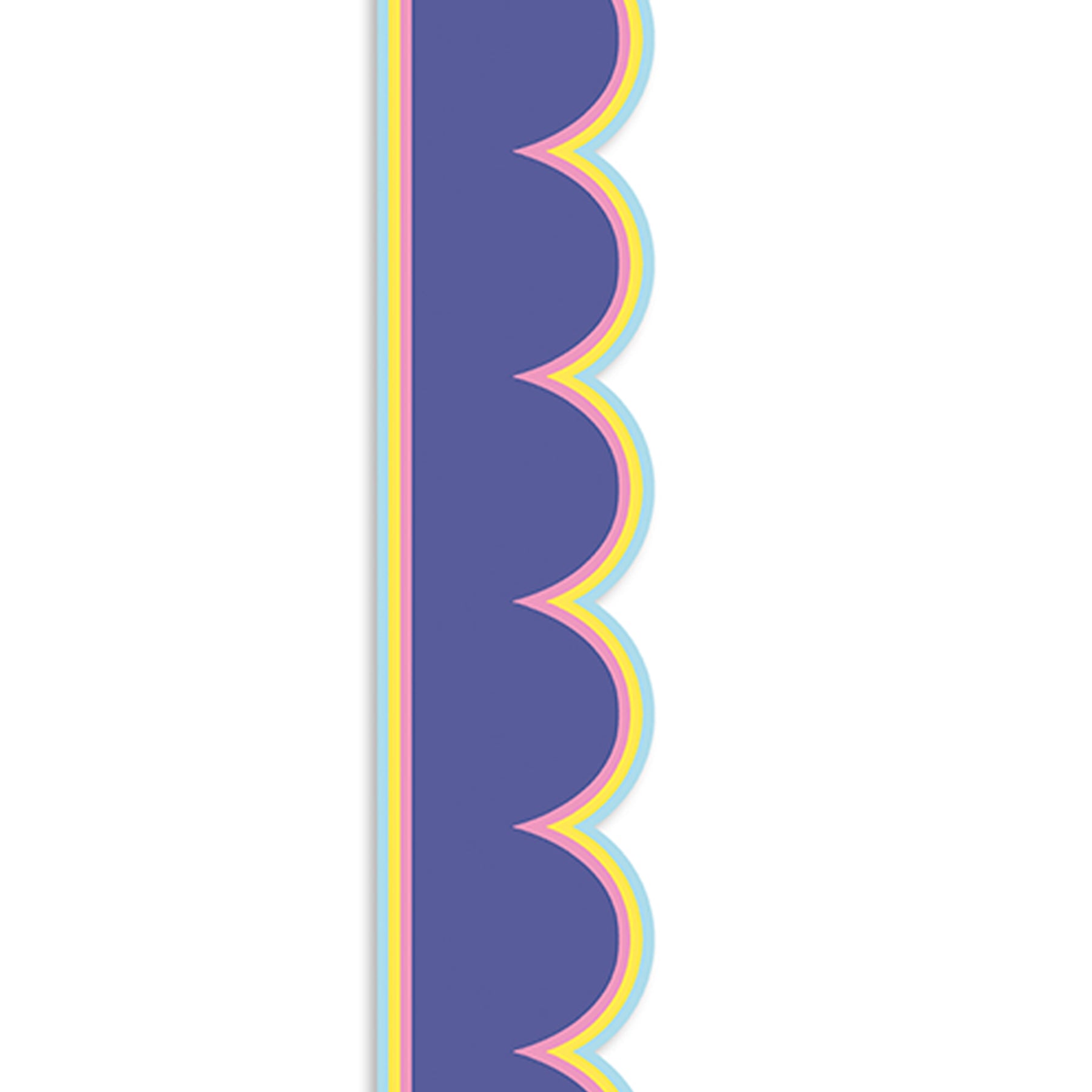 We Stick Together Pop of Purple Scalloped Bulletin Board Borders, 39 Feet