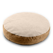 Jaxx Robbi Dog Bed Bean Bag – Round Bed with Machine Washable Cover and No-Slip Base - Supportive Memory Foam for Senior Dogs & Joint Pain Relief - Ultimate Comfort & Luxury - Medium, Cloud / Beige